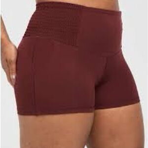 aerie High-Rise Wine Bike Shorts